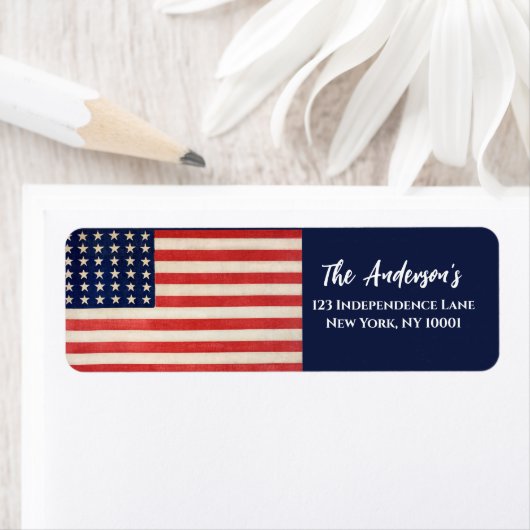 ヴィンテージ星条旗 ラベル (インサイチュ)