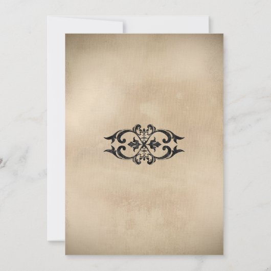 ヴィンテージ星状成人ハローウィンパーティ 招待状 (裏面)