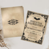 ヴィンテージ星状成人ハローウィンパーティ 招待状