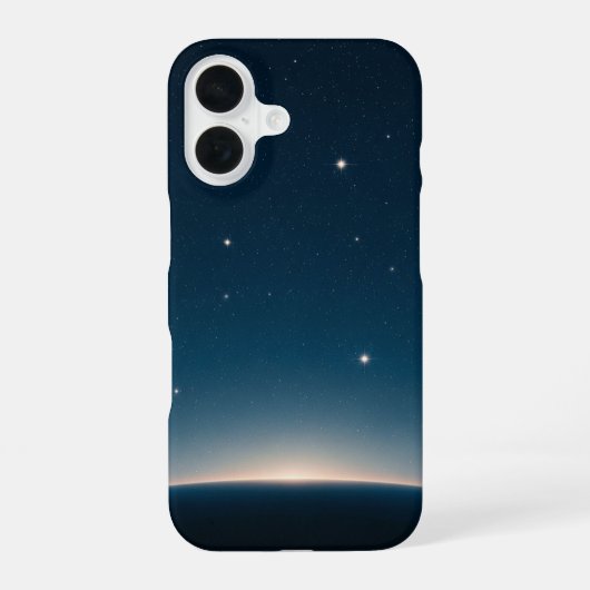ヴィンテージ星空の地平線 iPhone 16ケース (裏面)