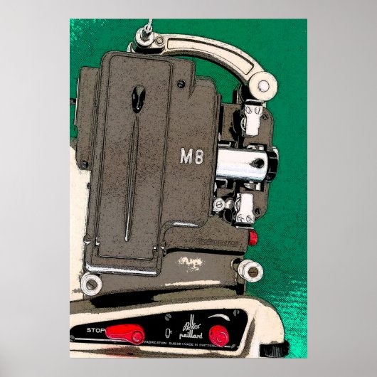 ヴィンテージ映写機 ポスター (正面)