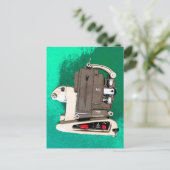 ヴィンテージ映写機 ポストカード (スタンド正面)