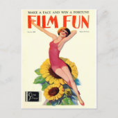 ヴィンテージ映画の楽しみ表紙 - 水着の美人 ポストカード (正面)