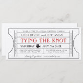 ヴィンテージ映画の結婚式招待状 招待状 (正面/裏面)