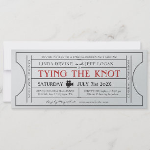 ヴィンテージ映画の結婚式招待状 招待状