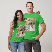 ヴィンテージ映画の絵モザイク 5 楽しい Tシャツ (ユニセックス)