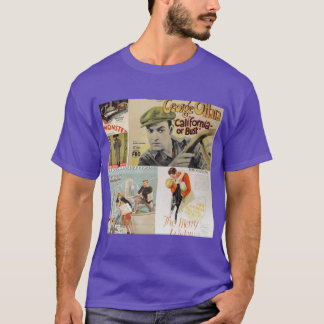 ヴィンテージ映画の絵モンタージュ 5 ヴィンテージ Tシャツ