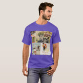 ヴィンテージ映画の絵モンタージュ 5 ヴィンテージ Tシャツ (正面フル)