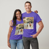 ヴィンテージ映画の絵モンタージュ 5 ヴィンテージ Tシャツ (ユニセックス)