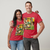 ヴィンテージ映画の絵モンテージ12フレンド Tシャツ (ユニセックス)