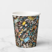 ヴィンテージ映画をテーマにした誕生日パーティー 紙コップ (裏面)