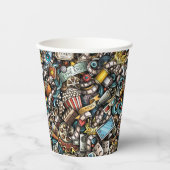 ヴィンテージ映画をテーマにした誕生日パーティー 紙コップ (正面)