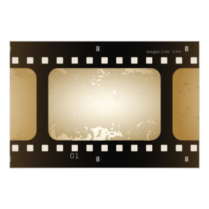 ヴィンテージ映画カメラマンのフィルムのフィルムストリップの役割 フォトプリント           