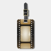 ヴィンテージ映画カメラマンのフィルムのフィルムストリップの役割 ラゲッジタグ (正面縦)