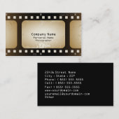 ヴィンテージ映画カメラマンのフィルムのフィルムストリップの役割 名刺 (正面/裏面)