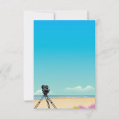 ヴィンテージ映画カメラ結婚式の招待 招待状 (裏面)