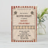 ヴィンテージ映画チケットパーティ招待状 招待状 (スタンド正面)