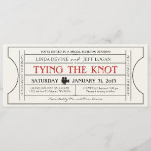 ヴィンテージ映画チケット招待状 招待状