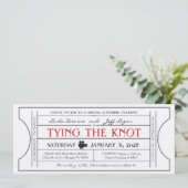 ヴィンテージ映画テーマのウェディングチケット招待状 招待状 (スタンド正面)