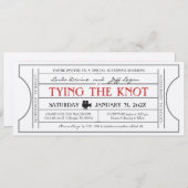 ヴィンテージ映画テーマのウェディングチケット招待状 招待状 (正面/裏面)