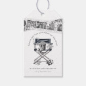 ヴィンテージ映画ナイト大人誕生日 ギフトタグ (正面)