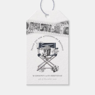 ヴィンテージ映画ナイト大人誕生日 ギフトタグ