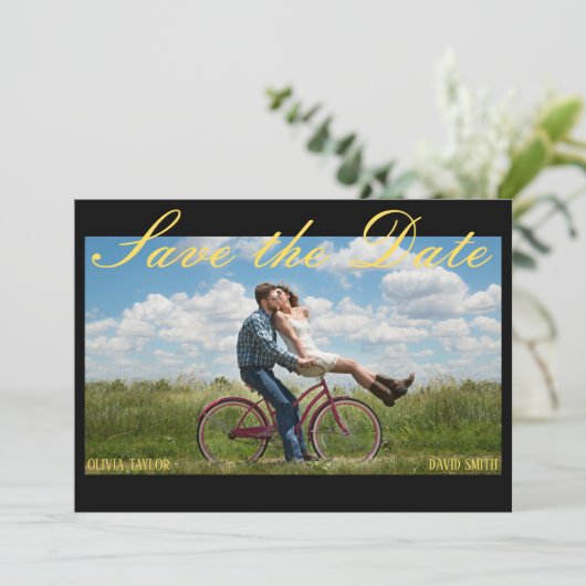 ヴィンテージ映画ポスター結婚式の日付を保存 招待状 (スタンド正面)