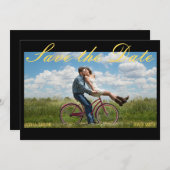 ヴィンテージ映画ポスター結婚式の日付を保存 招待状 (正面/裏面)