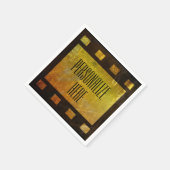 ヴィンテージ映画リールフィルム スタンダードカクテルナプキン (角)