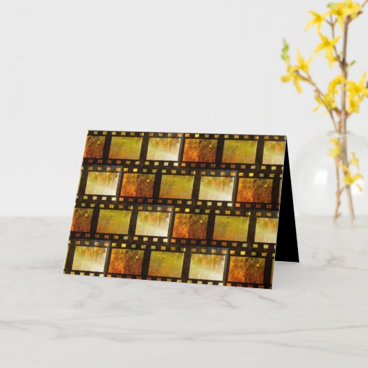 ヴィンテージ映画映画おもしろいのロマンチックカード カード (黄色い花)