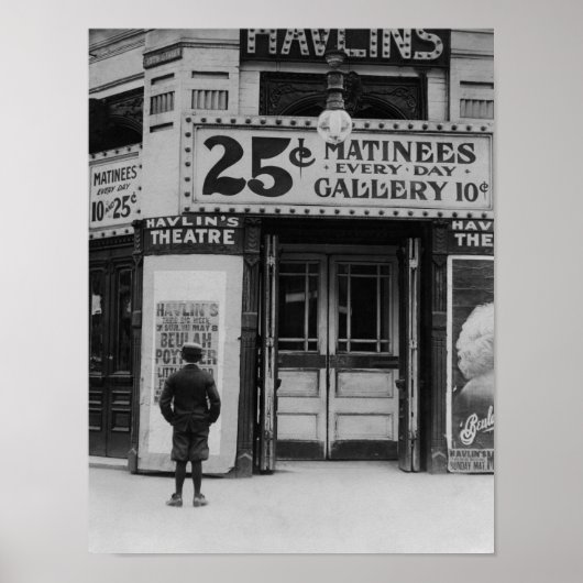 ヴィンテージ映画館マーキー – セントルイス – 1910 ポスター (正面)