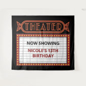 ヴィンテージ映画館看板 タペストリー (正面(横))