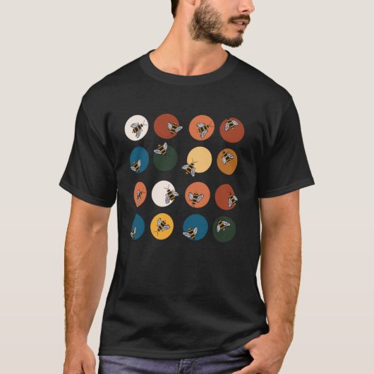 ヴィンテージ春のまわりに70s美的水玉模様 tシャツ (正面)