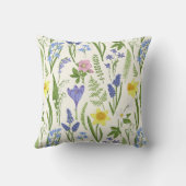 ヴィンテージ春の花とハーブ枕 クッション (裏面)