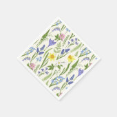 ヴィンテージ春の花とハーブ スタンダードカクテルナプキン (角)
