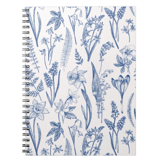 ヴィンテージ春の花とハーブ ノートブック (正面)
