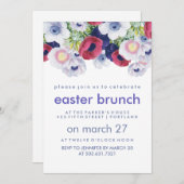 ヴィンテージ春の花イースターブランチ 招待状 (正面/裏面)