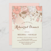 ヴィンテージ春の花リハーサルディナー招待状 招待状 (正面/裏面)