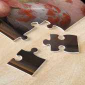 ヴィンテージ春イースターエッグバスケットバニーホップ ジグソーパズル (側面)