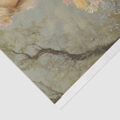 ヴィンテージ春ガーデンガールウィズフラワーズ&バニー 薄葉紙 (詳細)