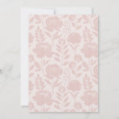 ヴィンテージ春ソフバニー1歳の誕生日 招待状 (裏面)