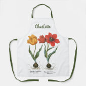 ヴィンテージ春チューリップフラワーズバイバシリウスベスラー エプロン (正面)