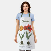 ヴィンテージ春チューリップフラワーズバイバシリウスベスラー エプロン (着用した状態)