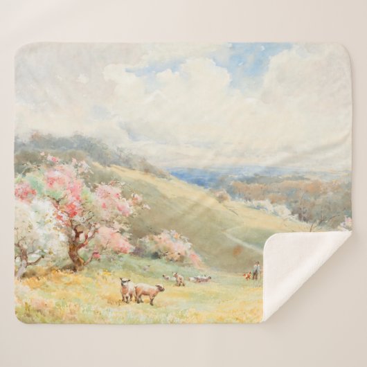 ヴィンテージ春バイジョセフルーベンスパウエル シェルパブランケット (正面(横))