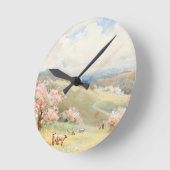 ヴィンテージ春バイジョセフルーベンスパウエル ラウンド壁時計 (傾斜)