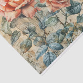 ヴィンテージ春バラはがき切り離しプリント 薄葉紙 (詳細)