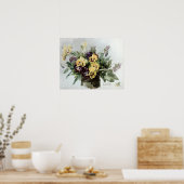 ヴィンテージ春パンジー ポスター (キッチン)