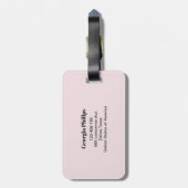 ヴィンテージ春パーソナライズされたフローラタグ ラゲッジタグ (裏面縦)