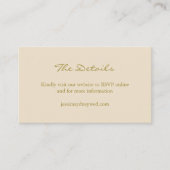 ヴィンテージ春ピンクグリーンフローラ結婚ズWebサイト エンクロージャーカード (正面)