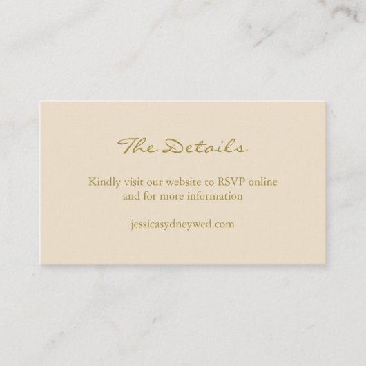 ヴィンテージ春ピンクグリーンフローラ結婚ズWebサイト エンクロージャーカード (正面)